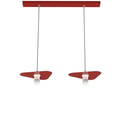 LUMICOM - CLOUD Suspension, 2XE27, max 42W, métal, rouge brillant, 25x20cm