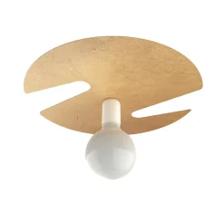 LUMICOM - COAST Plafonnier, 1XE27, max 42W, métal, traffic white/gold, D.40cm