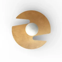 LUMICOM - COAST Suspension, 1XE27, max 42W, métal, traffic white/gold, D.40cm