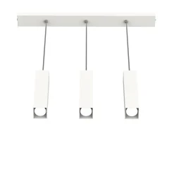 LUMICOM - CUBE Sospensione, 3X GU10, max 33W, metallo, bianco, L70cm x H30cm