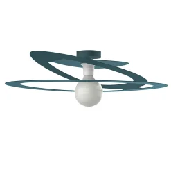 LUMICOM - DILATE Plafonnier, 1X E27, max 42W, métal, bleu méditerranèen, D.60cm