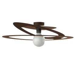 LUMICOM - DILATE Plafonnier, 1X E27, max 42W, métal, corten, D.60cm