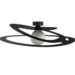 LUMICOM - DILATE Plafonnier, 1X E27, max 42W, métal, noir mat, D.40cm