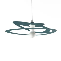 LUMICOM - DILATE Suspension, 1X E27, max 42W, métal, bleu méditerranéen, D.40cm