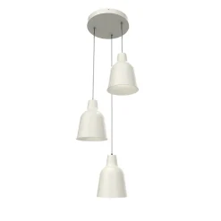 LUMICOM - DONG COMPO Suspension, 3X E27, max 42W, métal, blanc brillant, D.35cm