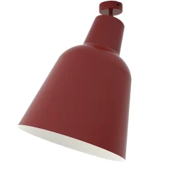 LUMICOM - DONG Plafonnier, 1X E27, max 42W, métal, noir/blanc brillant, D.25cm