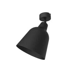 LUMICOM - DONG Plafonnier, 1X E27, max 42W, métal, noir mat, D.16cm