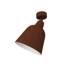 LUMICOM - DONG Plafonnier, 1X E27, max 42W, métal, corten/blanc, D.16cm