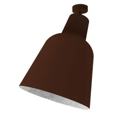 LUMICOM - DONG Plafonnier, 1X E27, max 42W, métal, feuille d'argent/blanc, D.16cm