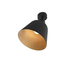 LUMICOM - DONG Plafonnier, 1X E27, max 42W, métal, feuille d'argent/blanc, D.16cm