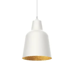 LUMICOM - DONG Suspension, 1X E27, max 42W, métal, blanc/feuille d'or, D.33cm