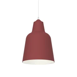 LUMICOM - DONG Suspension, 1X E27, max 42W, métal, rouge cowhide/blanc, D.40cm