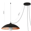 LUMICOM - DREAM Suspension, 2X E27, max 42W, métal, noir mat/feuille cuivre, D.40cm