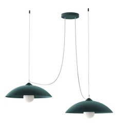 LUMICOM - DREAM Suspension, 2X E27, max 42W, métal, bleu méditerranéen, D.40cm