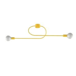 LUMICOM - DUETTO Plafonnier, 2xE27, max 42W, métal, jaune, L.100cm