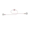 LUMICOM - DUETTO Plafonnier, 2xE27, max 42W, métal, rose, L.100cm