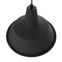 LUMICOM - DUNA Suspension, 1XE27, max 42W, métal, noir mat/feuille cuivre, D.35cm