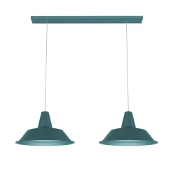 LUMICOM - DUNA TRACK Suspension, 2XE27, max 42W, métal, bleu méditerranéen, D.35cm