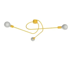 LUMICOM - ELICA Plafonnier, 3xE27, max 42W, métal, jaune, L.80cm