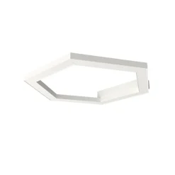 LUMICOM - ESAGONO 1X Plafonnier, STRIP LED, 22W/m, 4000K, métal, blanc, D.40cm