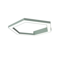 LUMICOM - ESAGONO 1X Plafonnier, STRIP LED, 22W/m, 4000K, métal, vert iceberg, D.40cm