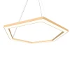 LUMICOM - ESAGONO 1X Suspension, STRIP LED, 34W/m, 4000K, métal, anodic gold, D.90cm