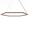 LUMICOM - ESAGONO 1X Suspension, STRIP LED, 52W/m, 4000K, métal, corten, D.90cm