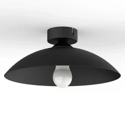 LUMICOM - FLASH Plafonnier, 1X E27, max 42W, métal, noir mat, D.30cm