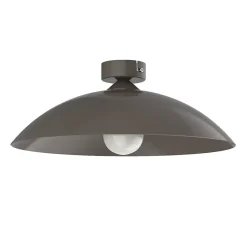 LUMICOM - FLASH Plafonnier, 1X E27, max 42W, métal, gris tourterelle brillant, D.40cm