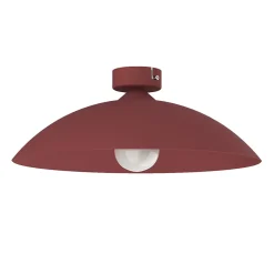 LUMICOM - FLASH Plafonnier, 1X E27, max 42W, métal, rouge cowhide, D.40cm