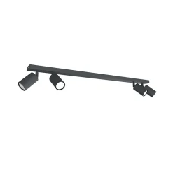 LUMICOM - FLECK Plafonnier, 4x GU10, max 33W, métal, anthracite, D.6cm