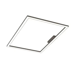 LUMICOM - FLOOR Plafonnier, STRIP LED, 58W/m, 4000K, métal, gris tourterelle brillant, 60x90cm