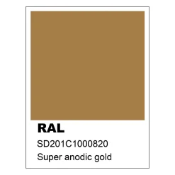 LUMICOM - FLOOR Plafonnier, STRIP LED, 58W/m, 3000K, métal, anodic gold, 60x90cm