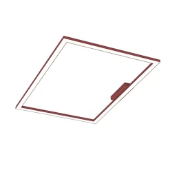 LUMICOM - FLOOR Plafonnier, STRIP LED, 58W/m, 4000K, métal, rouge cowhide, 60x90cm