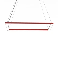 LUMICOM - FLOOR Suspension, STRIP LED, 38W/m, 4000K, métal, rouge brillant, 40x60cm