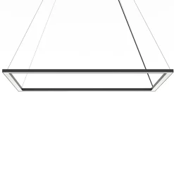 LUMICOM - FLOOR Suspension, STRIP LED, 58W/m, 3000K, métal, noir, 60x90cm