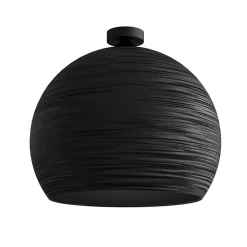 LUMICOM - FOCUS Plafonnier, 1X E27, max 42W, métal, noir mat/blanc, D.50cm