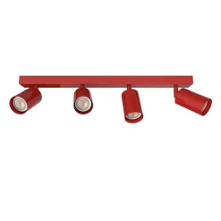 LUMICOM - FORM L Plafonnier, 4X GU10, max 33W, métal, rouge brillant, L.60cm