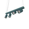 LUMICOM - FORM L Suspension, 4X GU10, max 33W, métal, bleu méditerranéen, L.60cm