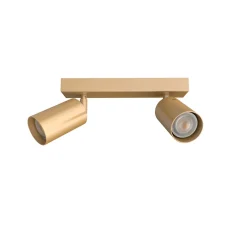 LUMICOM - FORM M Plafonnier, 2X GU10, max 33W, métal, anodic or, D.6cm