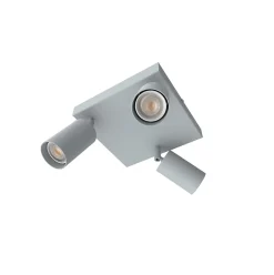 LUMICOM - FORM Q Plafonnier, 3X GU10, max 33W, métal, gris, 30x30cm