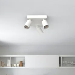 LUMICOM - FORM Q Plafonnier, 3X GU10, max 33W, métal, blanc mat, 30x30cm