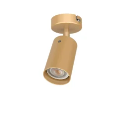 LUMICOM - FORM S Plafonnier, 1X GU10, max 33W, métal, anodic or, D.6cm