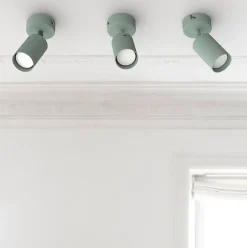 LUMICOM - FORM S Plafonnier, 1X GU10, max 33W, métal, iceberg green, D.6cm