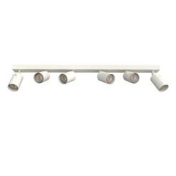 LUMICOM - FORM XL Plafonnier, 6X GU10, max 33W, métal, blanc brillant, L.90cm