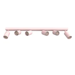 LUMICOM - FORM XL Plafonnier, 6X GU10, max 33W, métal, rose, L.90cm