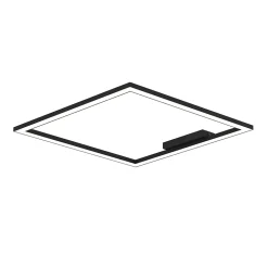 LUMICOM - FRAME Plafonnier, STRIP LED, 46W/m, 3000K, métal, noir, L60cm