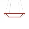 LUMICOM - FRAME Suspension, STRIP LED, 30W/m, 4000K, métal, rouge brillant, L40cm