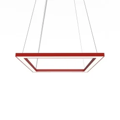 LUMICOM - FRAME Suspension, STRIP LED, 30W/m, 4000K, métal, rouge brillant, L40cm