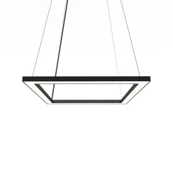 LUMICOM - FRAME Suspension, STRIP LED, 30W/m, 3000K, métal, noir brillant, L40cm